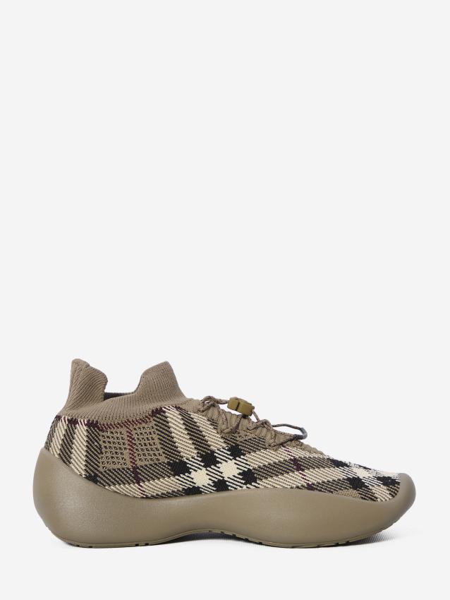 BURBERRY - Check knit Neptune sneakers