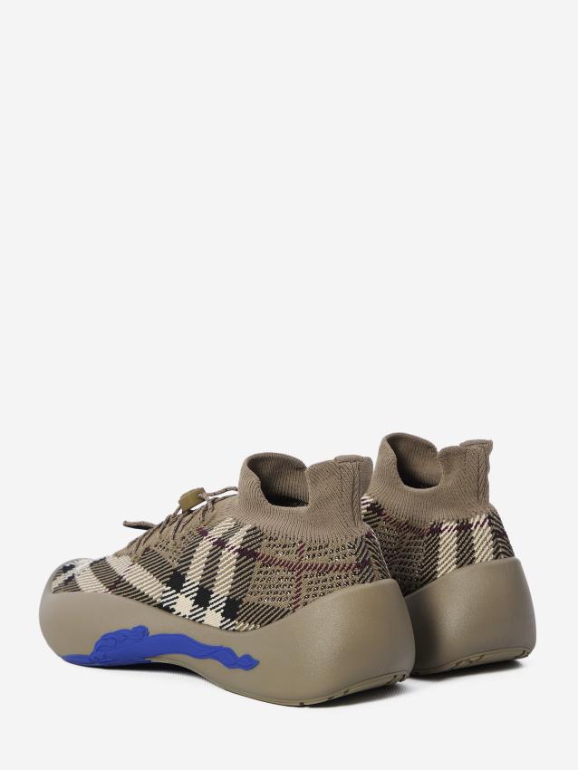 BURBERRY - Check knit Neptune sneakers