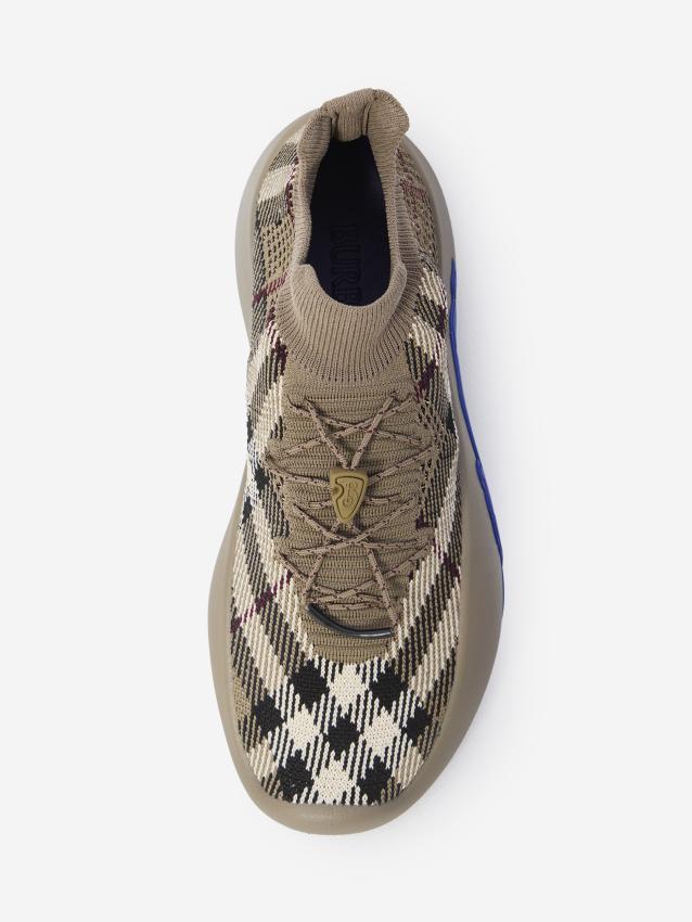 BURBERRY - Check knit Neptune sneakers