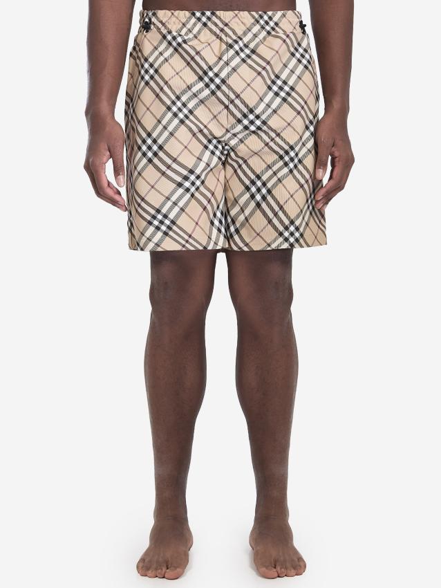 BURBERRY - Check swim shorts