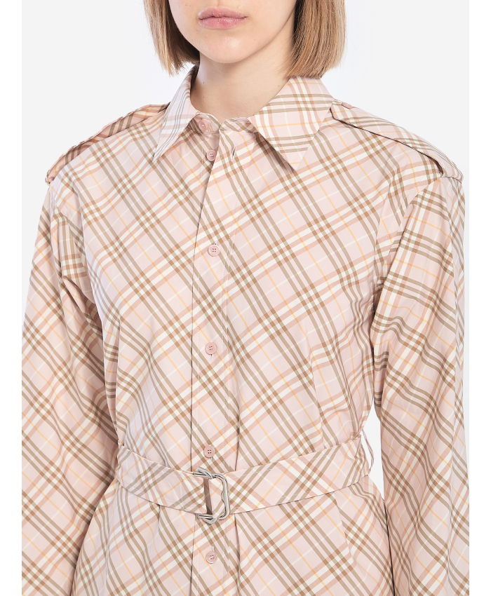 BURBERRY - Check shirt dress