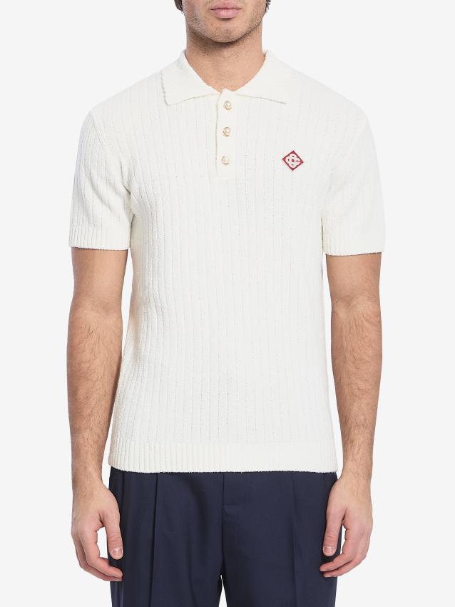 CASABLANCA - Bouclé polo shirt