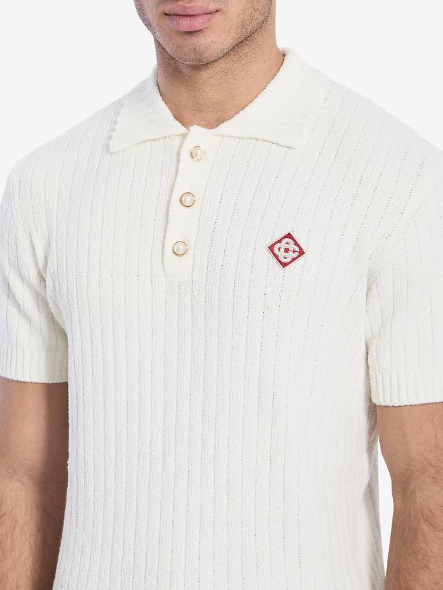 CASABLANCA - Bouclé polo shirt