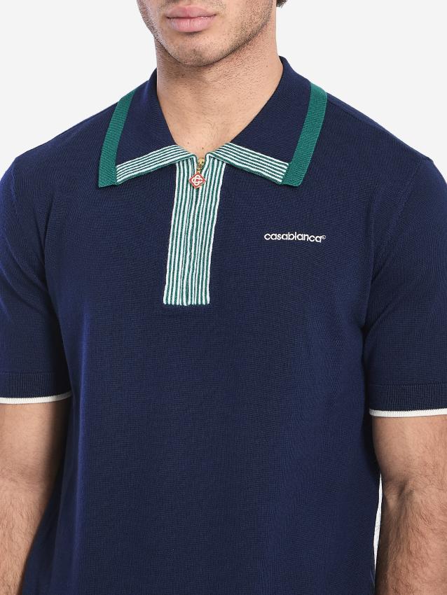 CASABLANCA - Knit tennis polo shirt