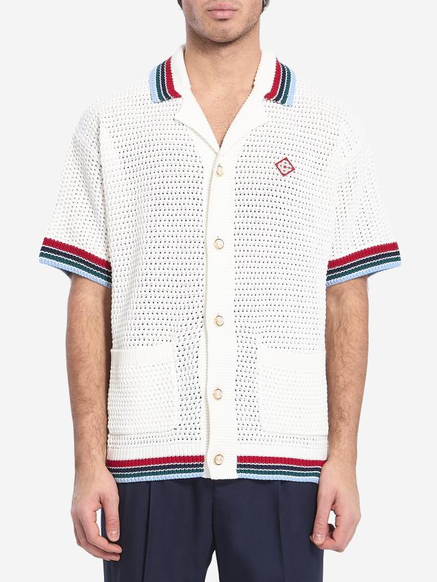 CASABLANCA - Crochet sporty shirt