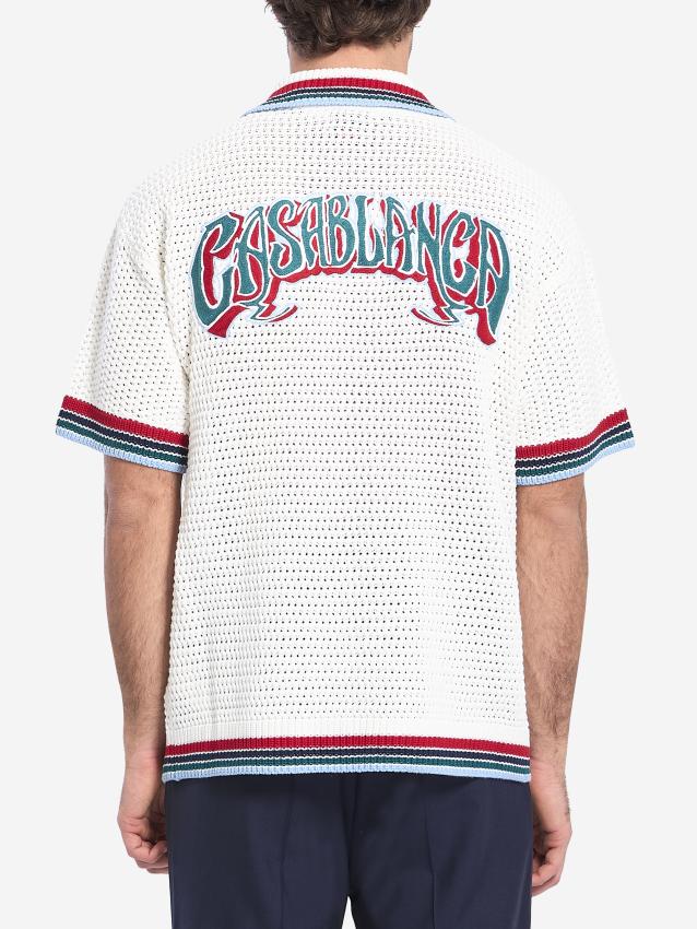 CASABLANCA - Crochet sporty shirt