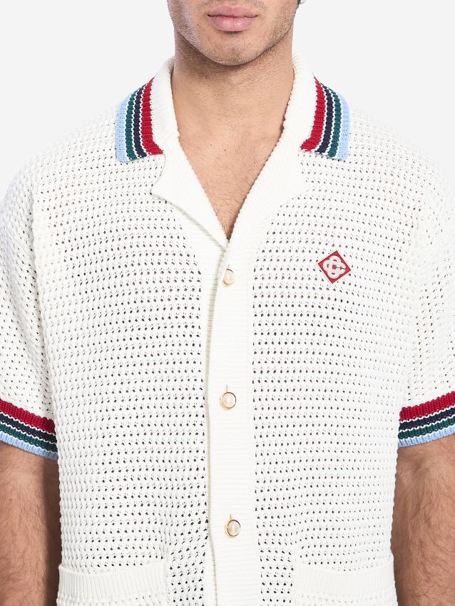 CASABLANCA - Crochet sporty shirt