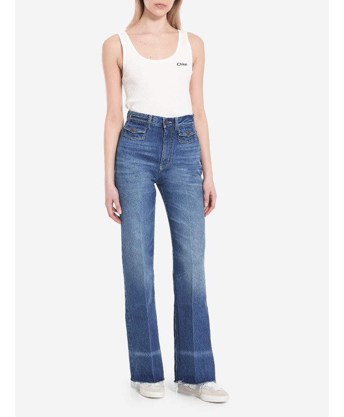 CHLOE - High-waisted flare jeans