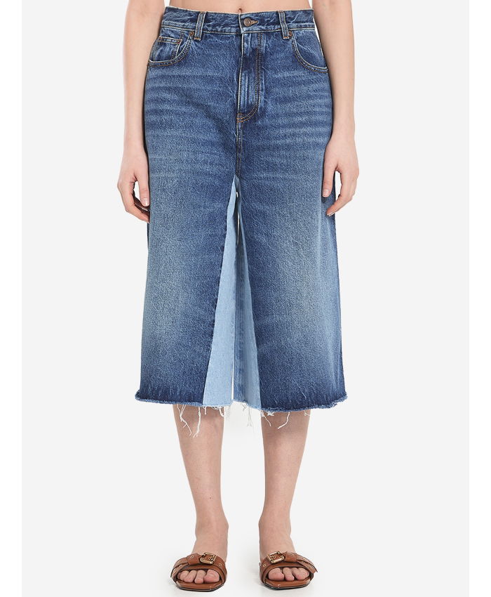 CHLOE - Patchwork denim bermuda shorts