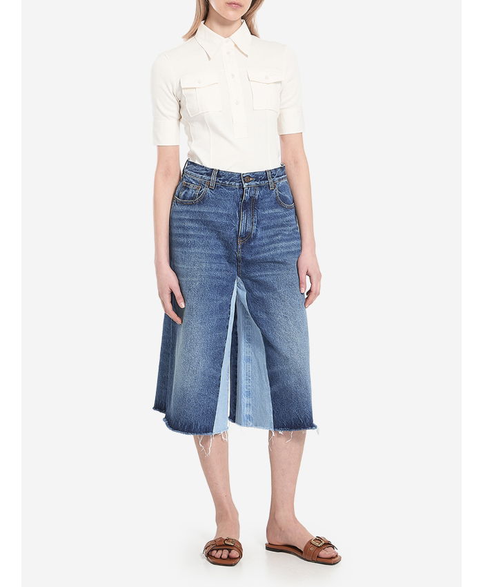 CHLOE - Patchwork denim bermuda shorts