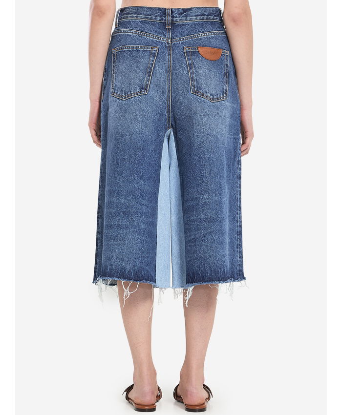 CHLOE - Patchwork denim bermuda shorts