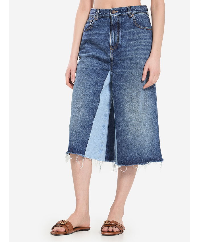 CHLOE - Patchwork denim bermuda shorts