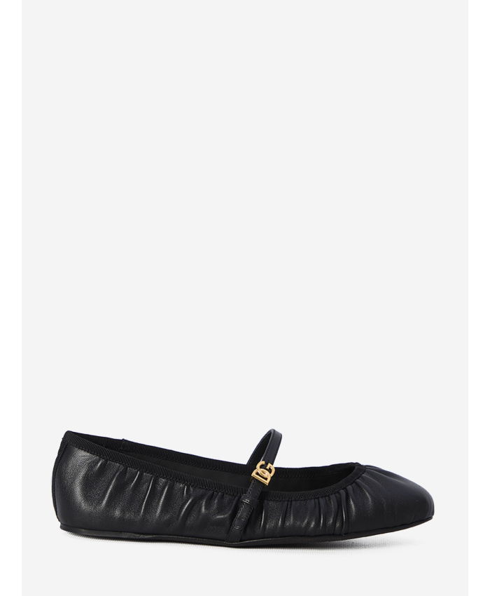 DOLCE&GABBANA - Leather ballet flats