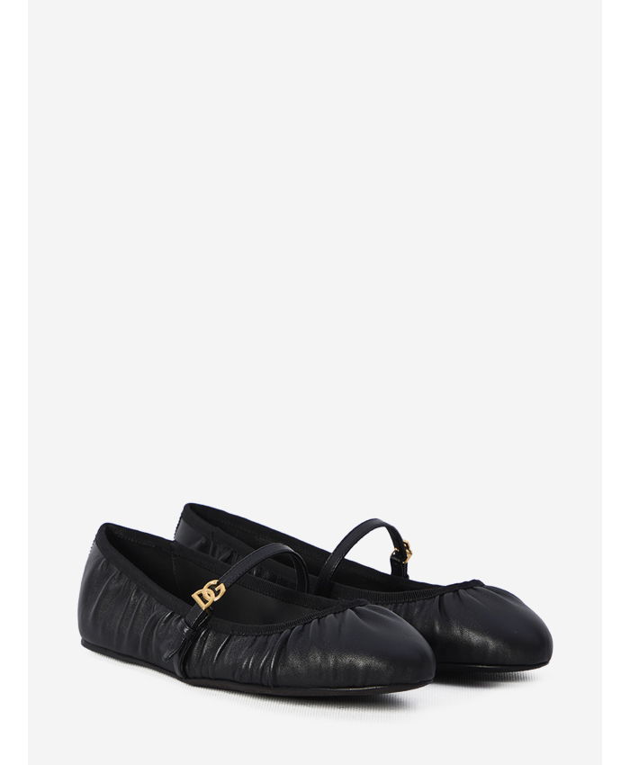 DOLCE&GABBANA - Leather ballet flats