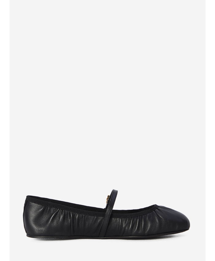 DOLCE&GABBANA - Leather ballet flats