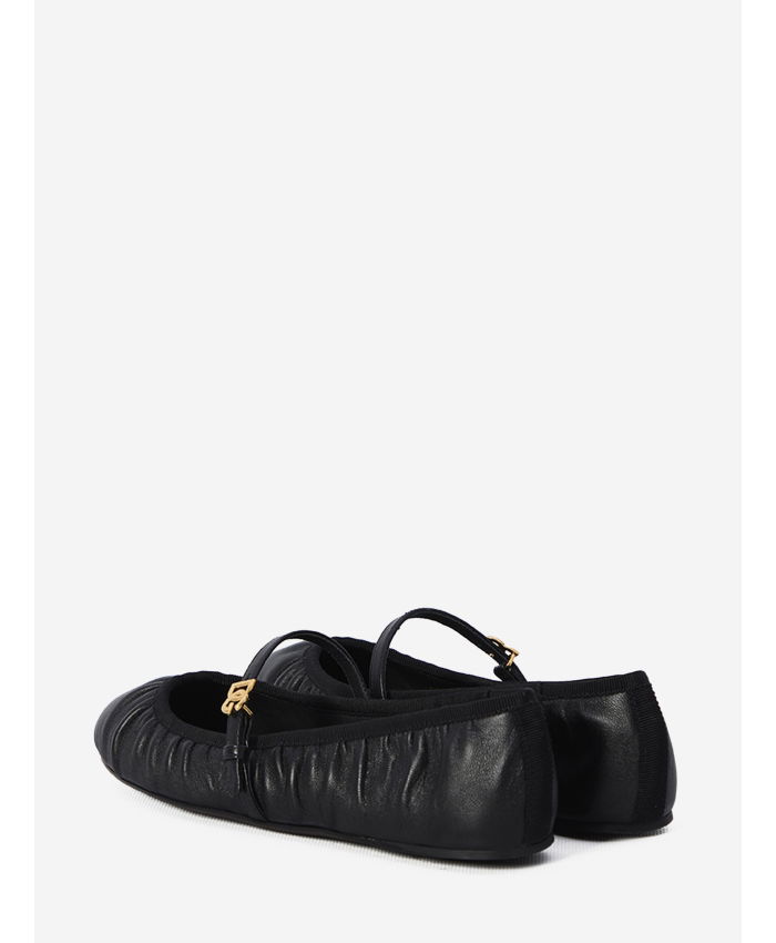 DOLCE&GABBANA - Leather ballet flats