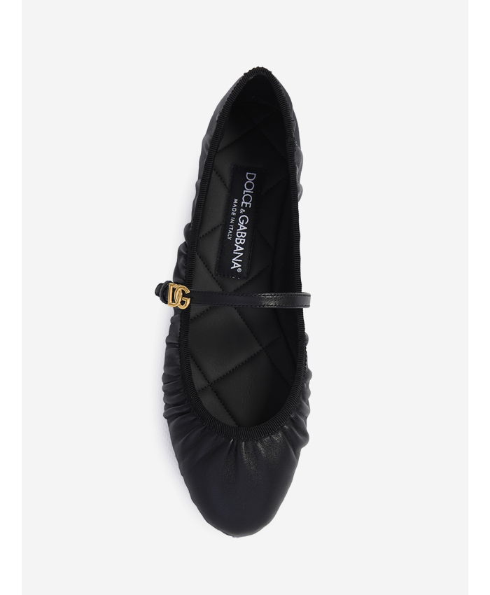 DOLCE&GABBANA - Leather ballet flats