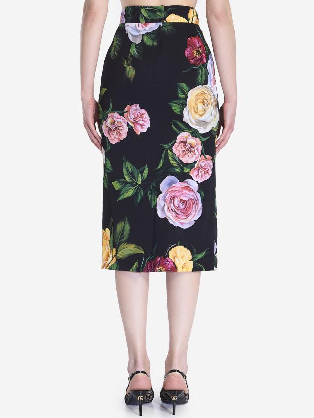 DOLCE&GABBANA - Floral pencil skirt