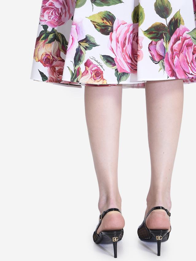 DOLCE&GABBANA - Midi flared floral skirt