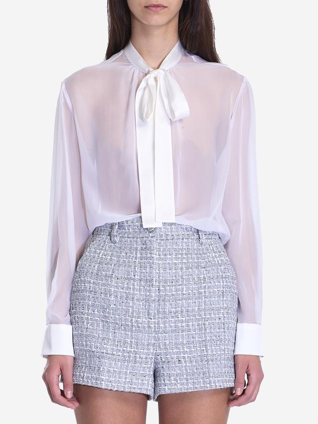 DOLCE&GABBANA - Chiffon pussy bow shirt