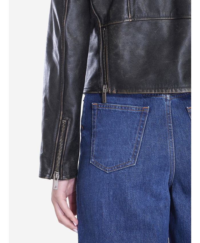 GOLDEN GOOSE - Black leather jacket