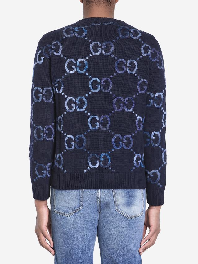 GUCCI - Sweater with GG intarsia