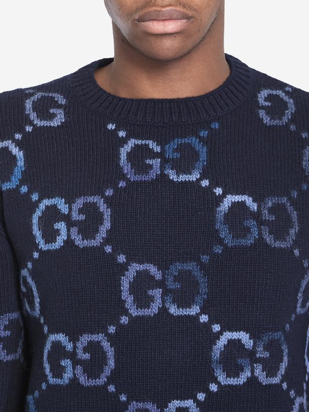 GUCCI - Sweater with GG intarsia