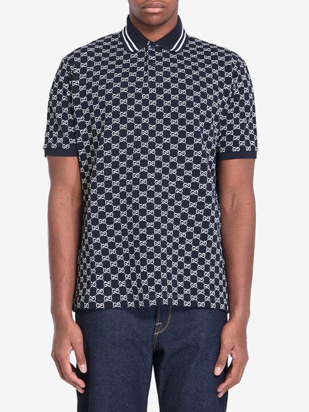 GUCCI - GG cotton jacquard polo shirt