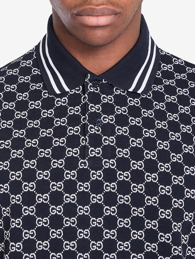 GUCCI - GG cotton jacquard polo shirt