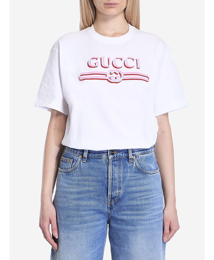 GUCCI - Logo printed t-shirt