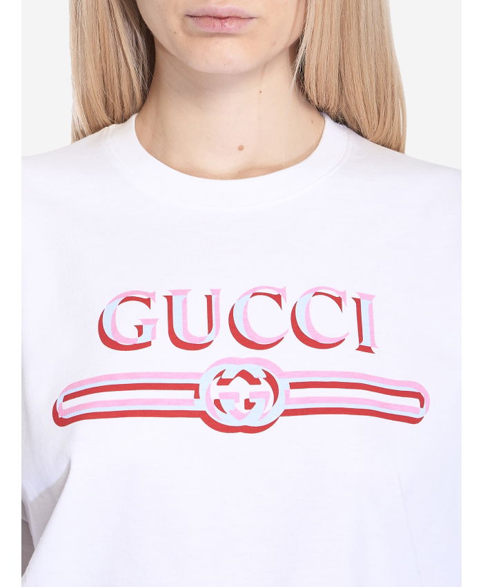 GUCCI - Logo printed t-shirt