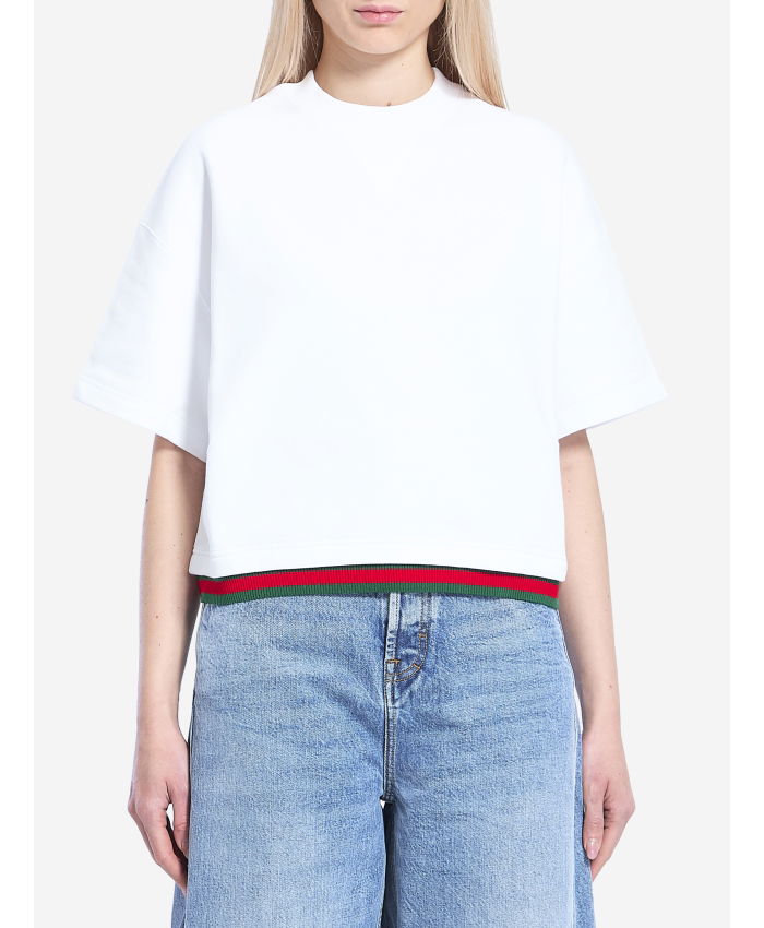 GUCCI - Web cropped t-shirt