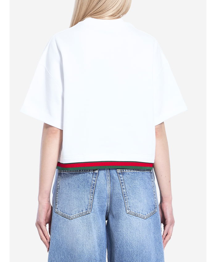 GUCCI - Web cropped t-shirt