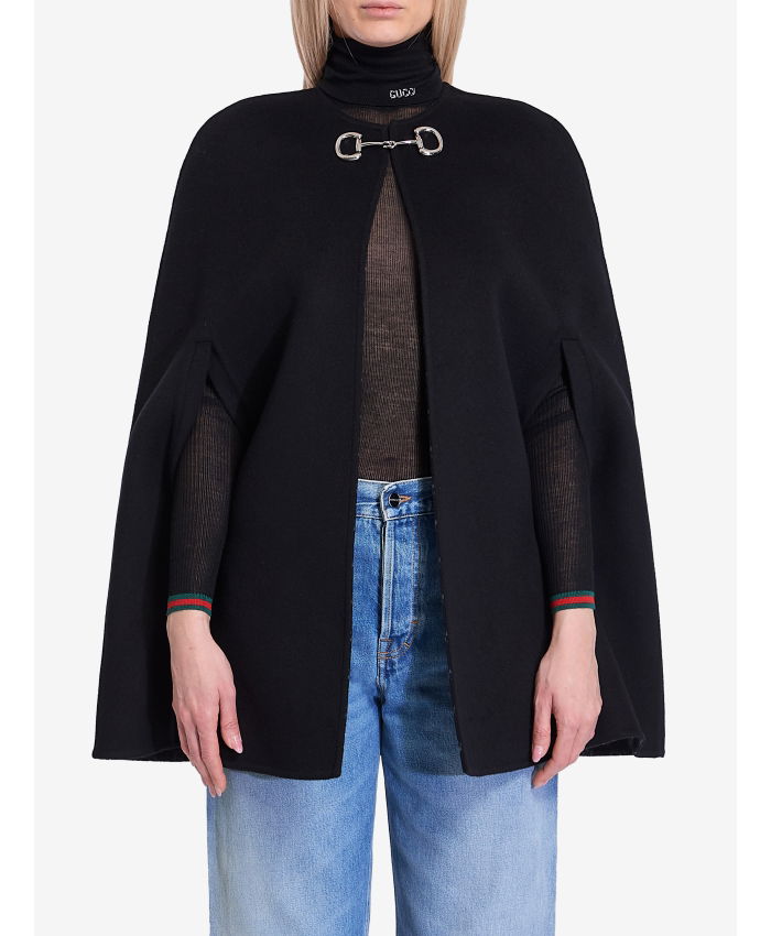 GUCCI - Black Horsebit cape