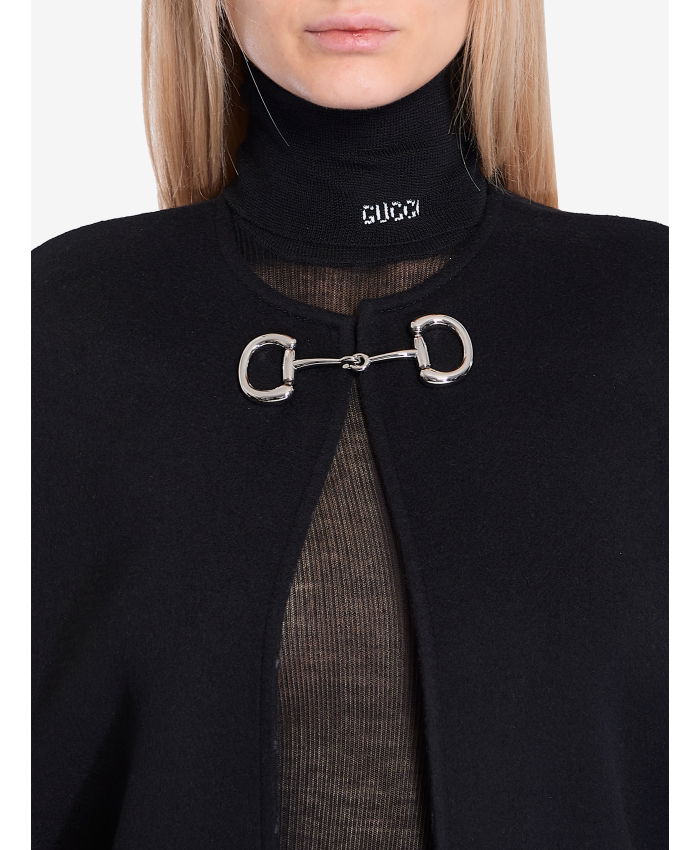 GUCCI - Black Horsebit cape