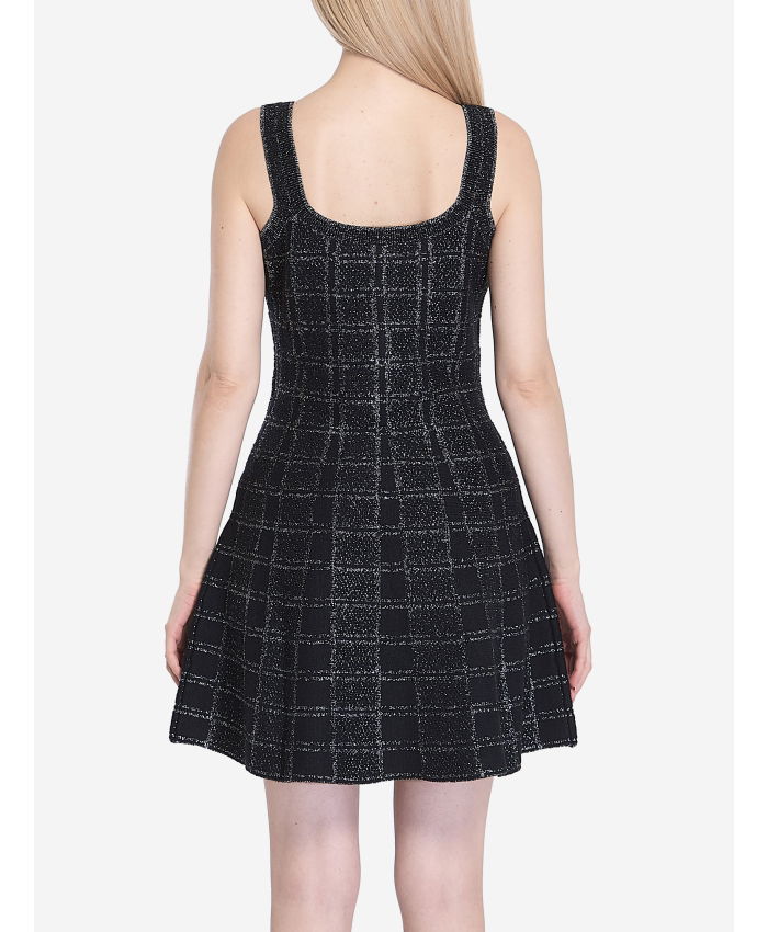 GUCCI - Wool and lamé check jacquard dress