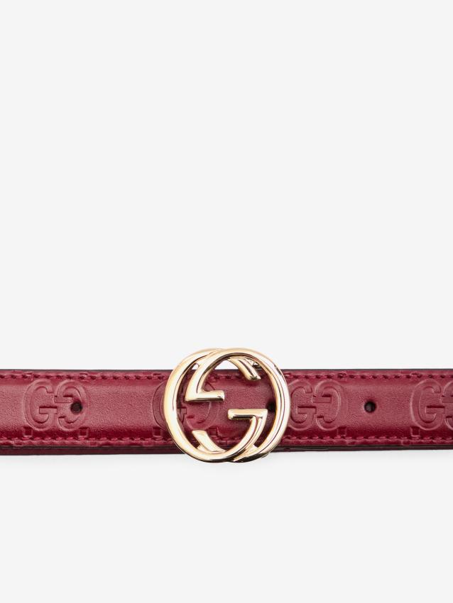 GUCCI - Cintura con fibbia Incrocio GG