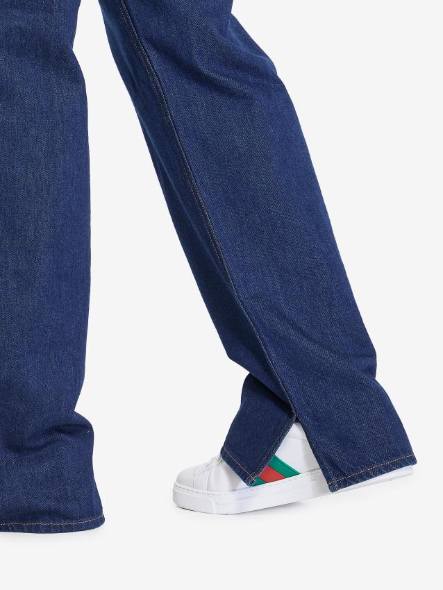 GUCCI - Wide-leg jeans with embroidery