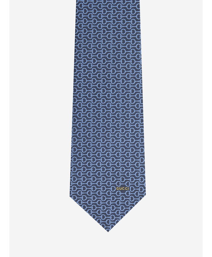 GUCCI - Horsebit jacquard tie