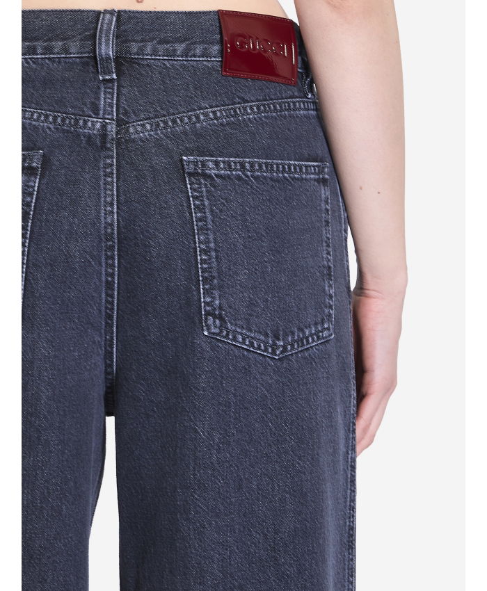 GUCCI - Wide leg denim trousers