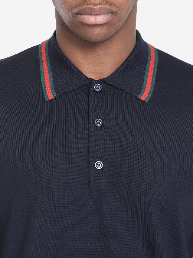 GUCCI - Polo shirt with Web motif