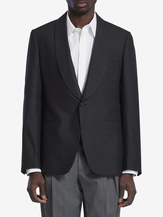 LARDINI - Silk single-breasted jacket