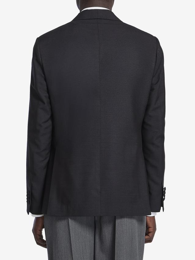 LARDINI - Silk single-breasted jacket