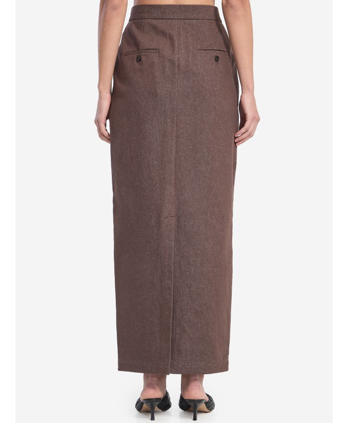 MAX MARA - Cotton with denim effect long skirt