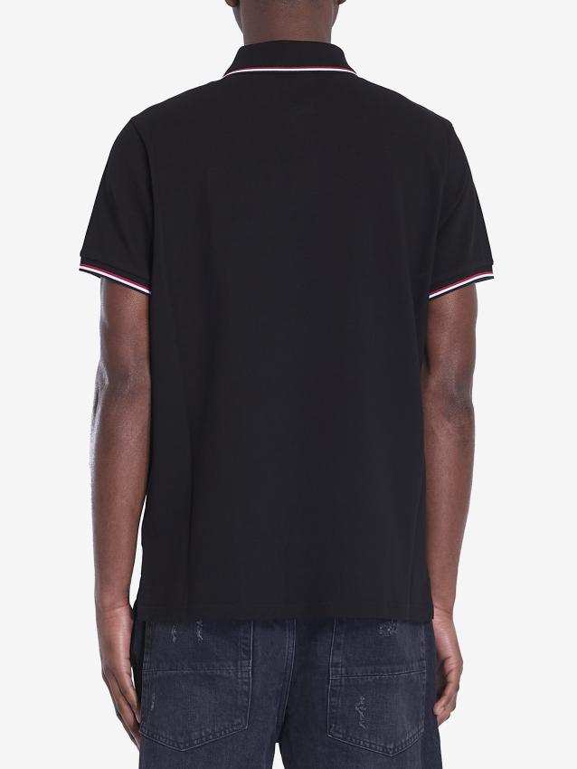 MONCLER - Cotton polo shirt with logo