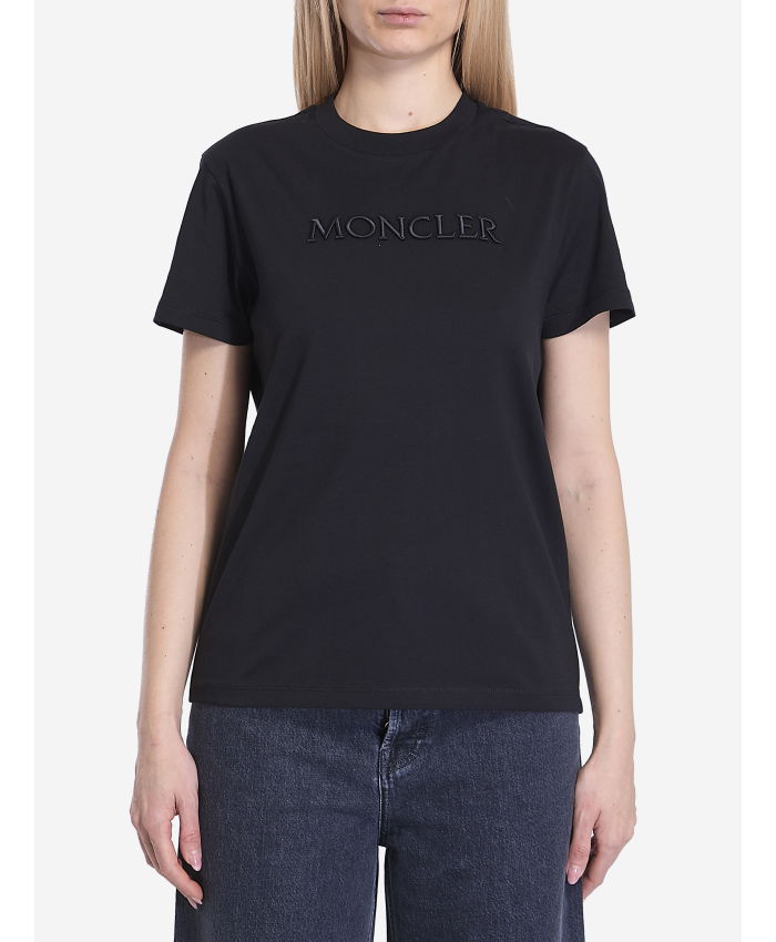 MONCLER - T-shirt with embroidered logo