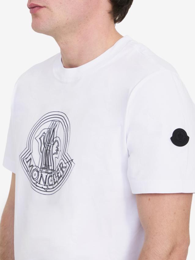 MONCLER - T-shirt con patch sfumata