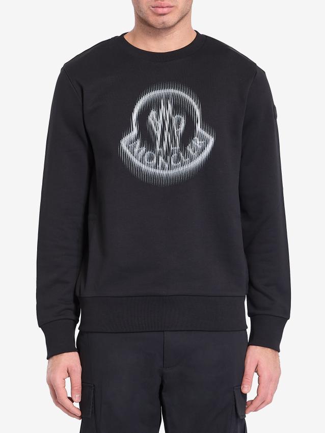 MONCLER - Felpa con logo sfumato