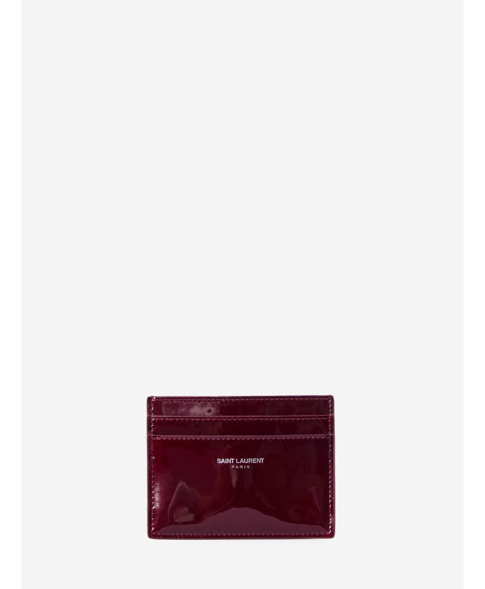 SAINT LAURENT - Patent leather card holder