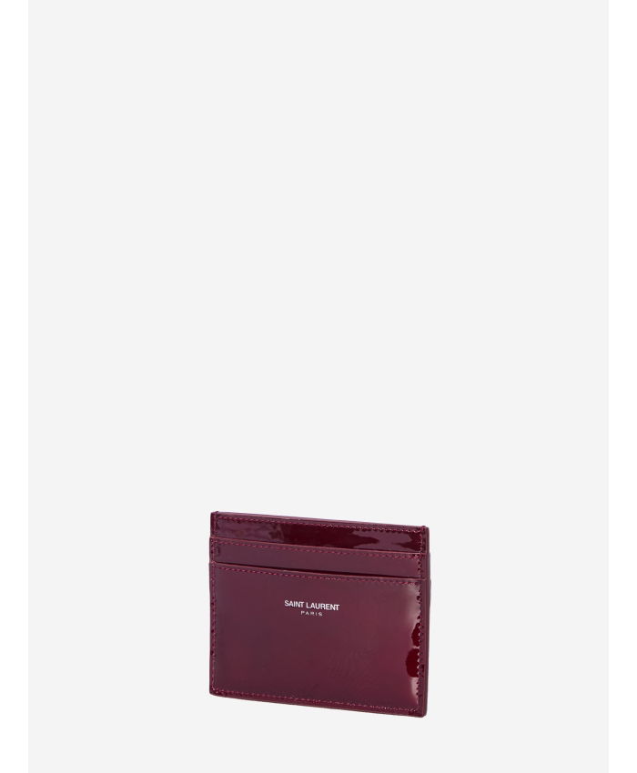 SAINT LAURENT - Patent leather card holder